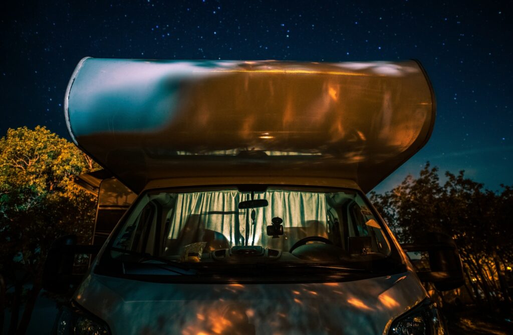 Night in RV Camper Van
