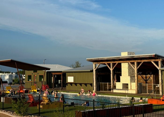 El Camino RV Resort Pavilion and Pool Area