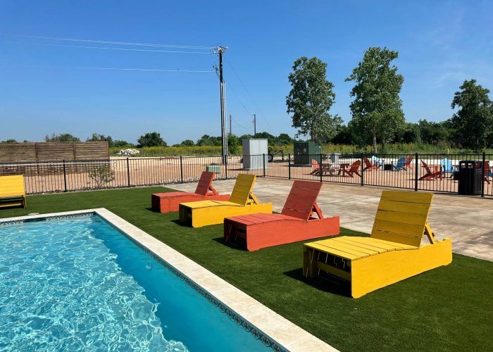El Camino RV Resort Pool Lounge Chairs