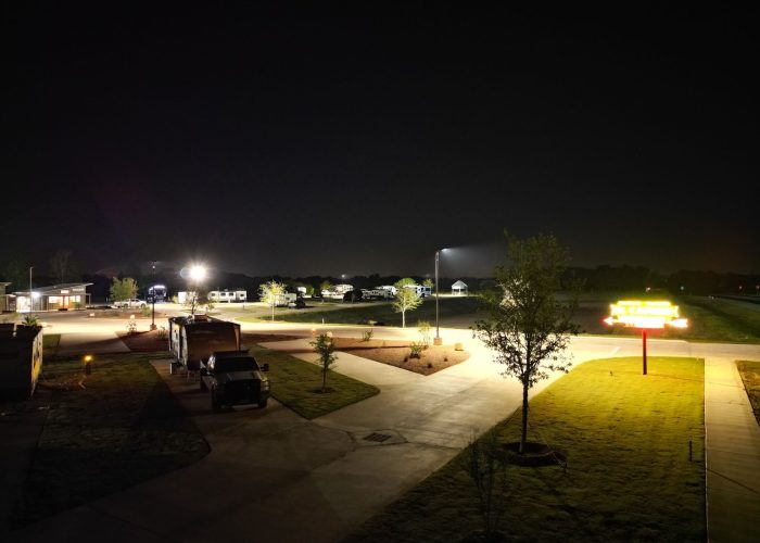 El Camino RV Resort Sites at Night